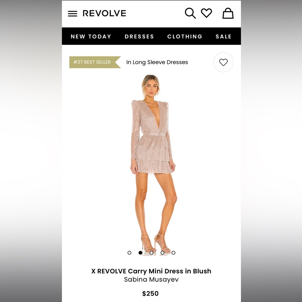 Sabina Musayev Blush Layered Mini Dress